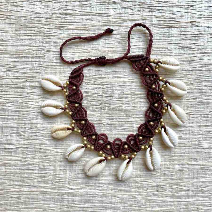 SUMMER Bracelet de chevilles Cauris - Cliquez pour voir les différentes couleurs