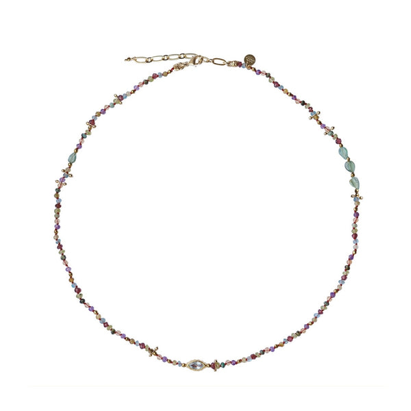 ADOUM EYE Bracelet 3 Tours Oeil Topaze et Pierres Multicolores