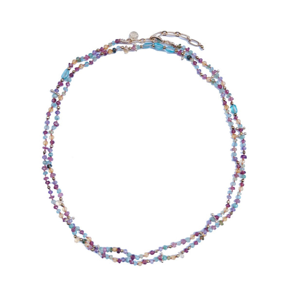 ADOUM Bracelet Multitours Rainbow Pierres Multicolores