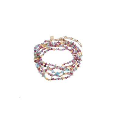 ADOUM Bracelet Multitours Rainbow Pierres Multicolores