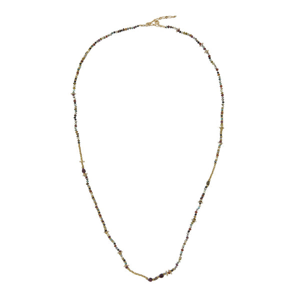 ADOUM Collier mix de pierres, Opale, Grenat