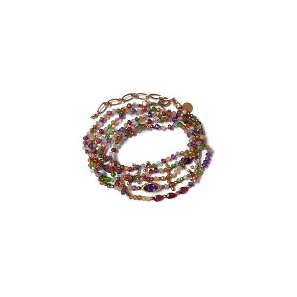 ADOUM EYE Bracelet Multitours Oeil Améthyste