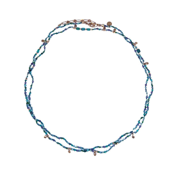 ADOUM MINI Bracelet Multitours Aqua Agate Apatite