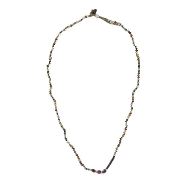 ADOUM SILVER Collier mix de pierres, Opale, Grenat