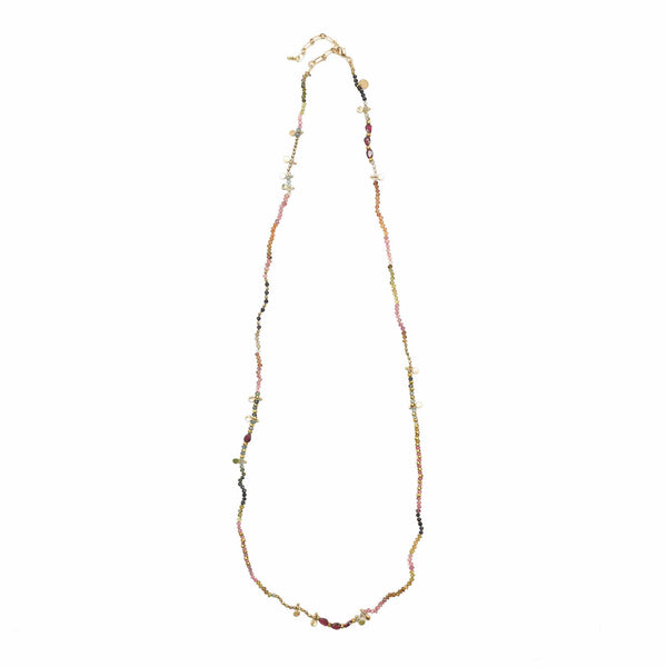 ADOUM Sautoir ou collier 2 tours Tourmalines