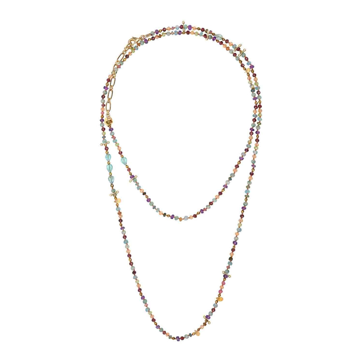 ADOUM Multi-Wrap Bracelet, Rainbow Multicolored Stones