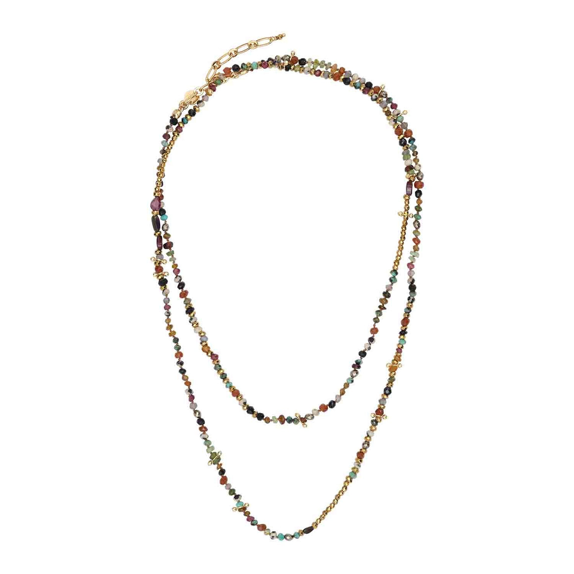 ADOUM Mixed Stone Multi-Wrap Bracelet, Opal, Garnet