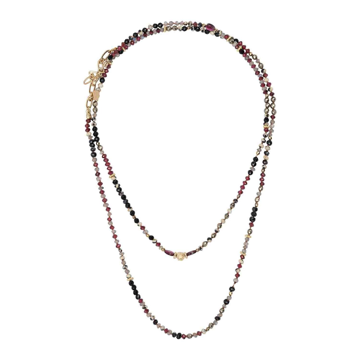 ADOUM Labradorite, Spinel & Garnet Multi-Wrap Bracelet