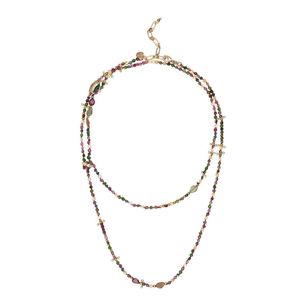 ADOUM EYE Bracelet Multitours Opale, Rubis, Diopsides