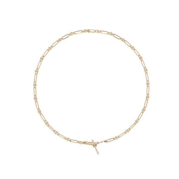 Chain for Charms – Vintage-Style Link, Toggle Clasp – 24k Gold-Plated