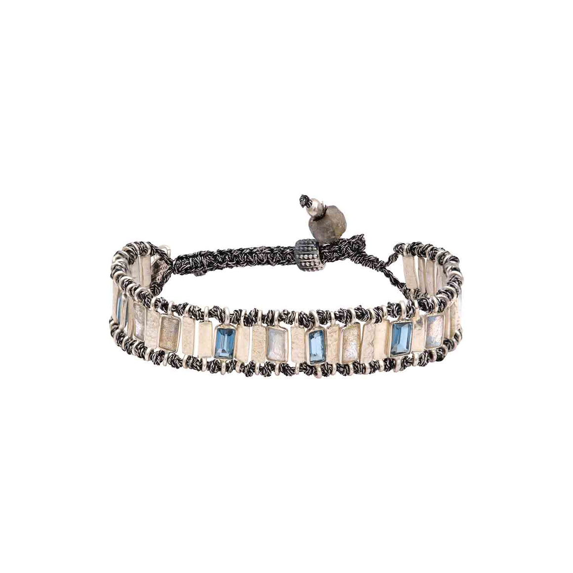STORM Bracelet, London Topaz & Labradorite, Sterling Silver