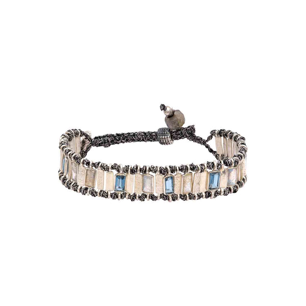 STORM Bracelet, London Topaz & Labradorite, Sterling Silver
