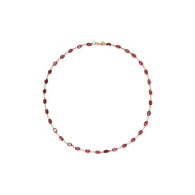SPARKS Garnet Necklace, 24k Gold-Plated Silver