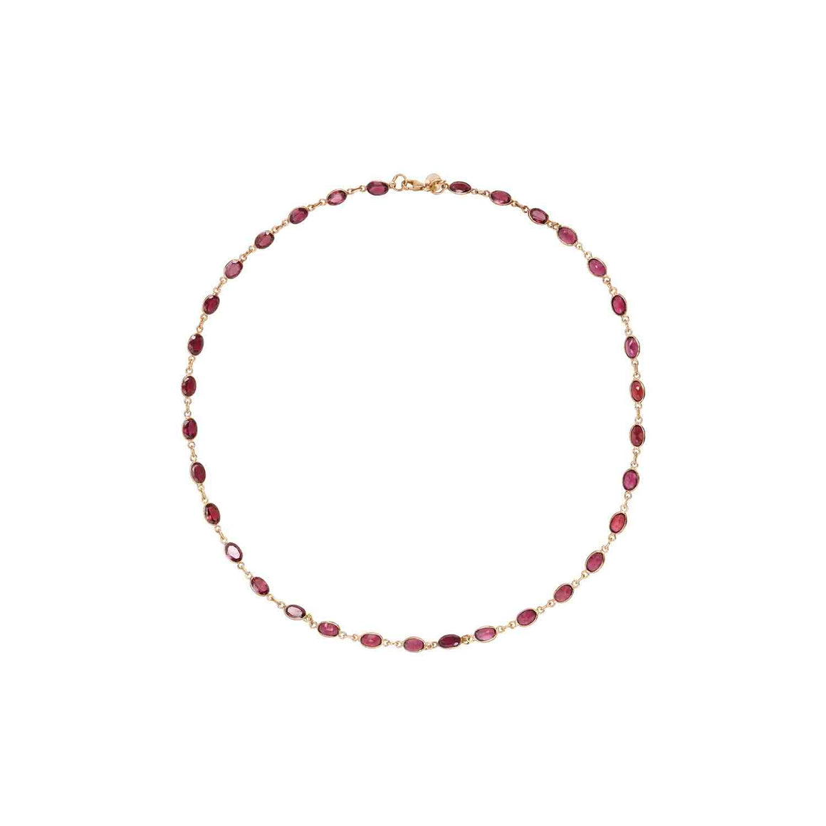 SPARKS Garnet Necklace, 24k Gold-Plated Silver