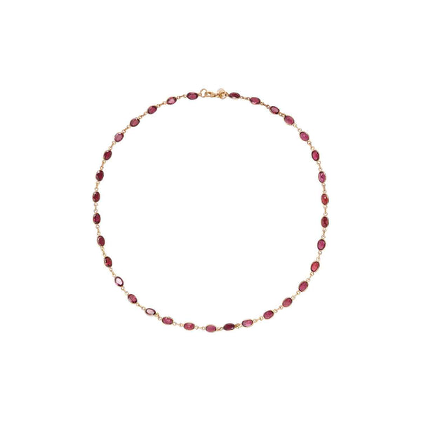 SPARKS Garnet Necklace, 24k Gold-Plated Silver
