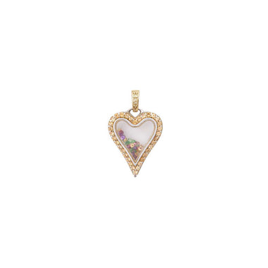 PASSION Multicolored Stone Heart Charm
