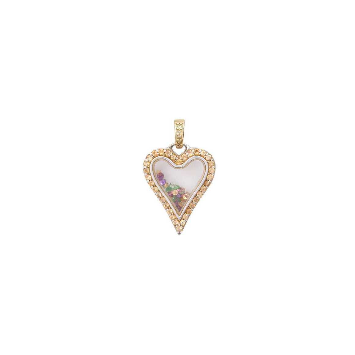 PASSION Multicolored Stone Heart Charm
