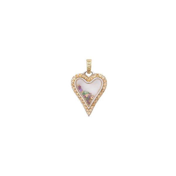 PASSION Multicolored Stone Heart Charm