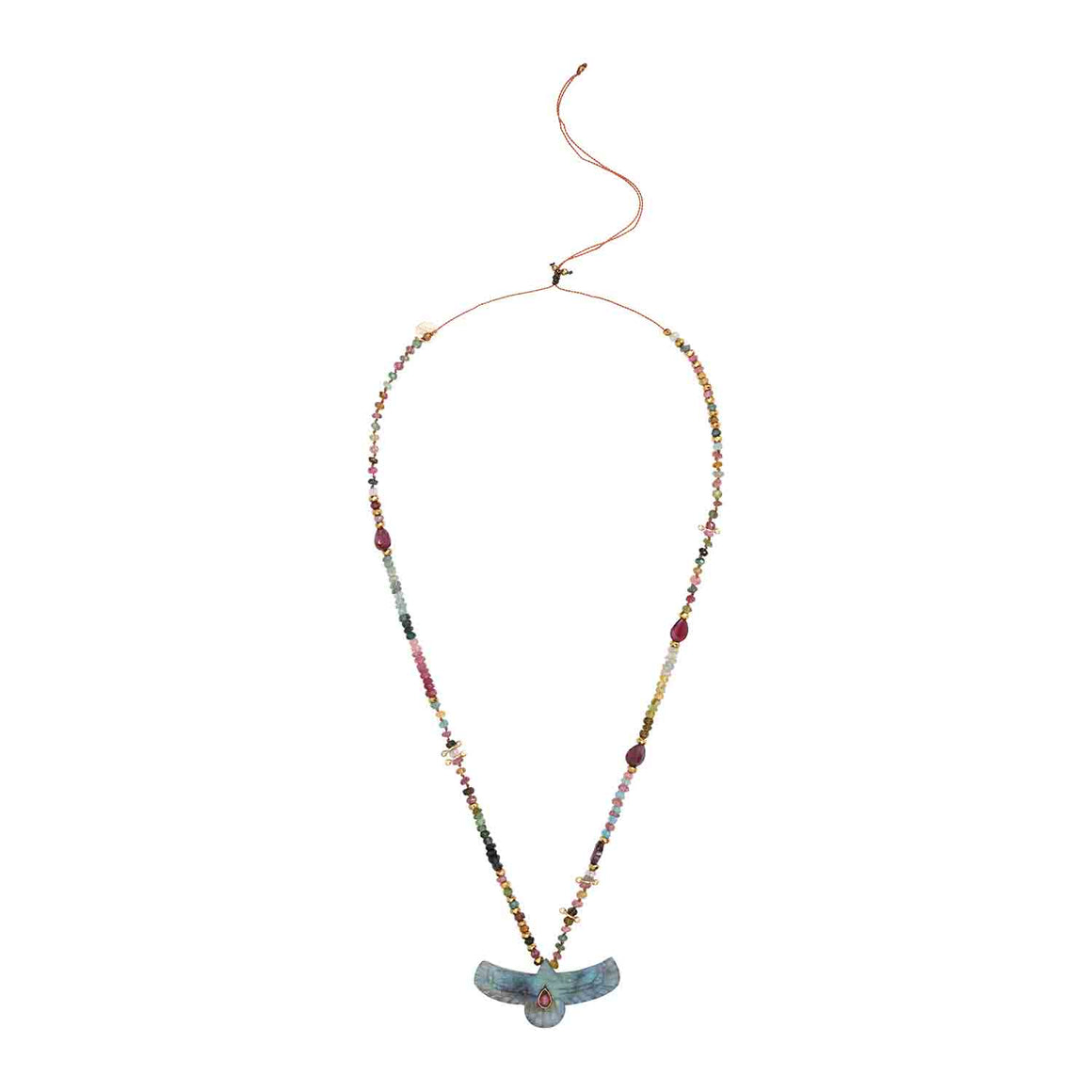 SHAMAN Sacred Phoenix Labradorite & Tourmaline Necklace