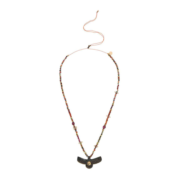 SHAMAN Collier Phoenix Sacré Obsidienne