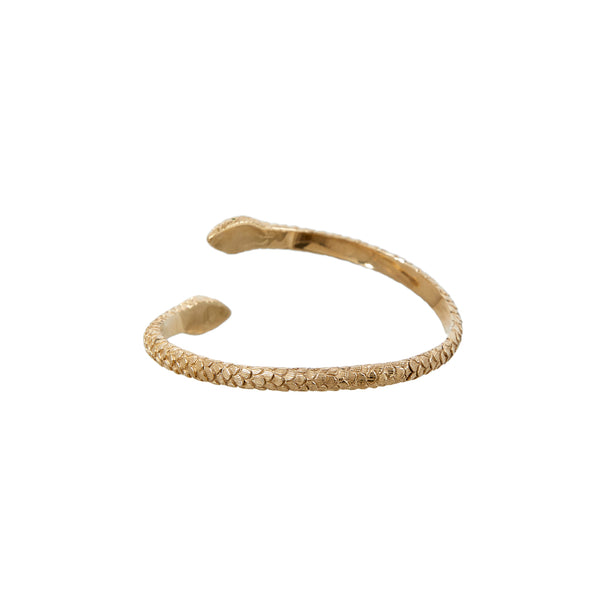 ANGITIA Bracelet Serpent grand modèle Tourmalines, Argent plaqué Or