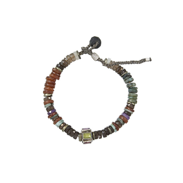 ANILA SILVER Bracelet Multicolore & perle multi-pierres