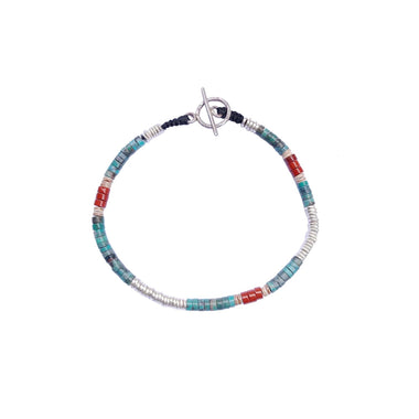 APACHE Bracelet Turquoise et Argent