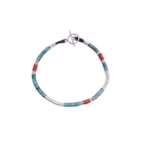 APACHE Bracelet Turquoise et Argent