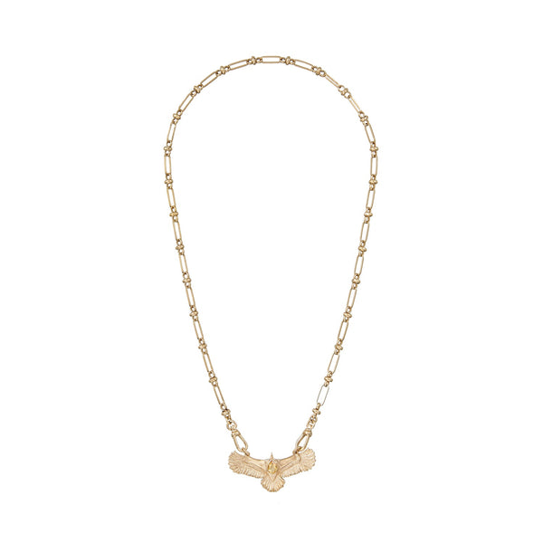 AQUILA Collier Aigle Citrine - Doré 24 cts