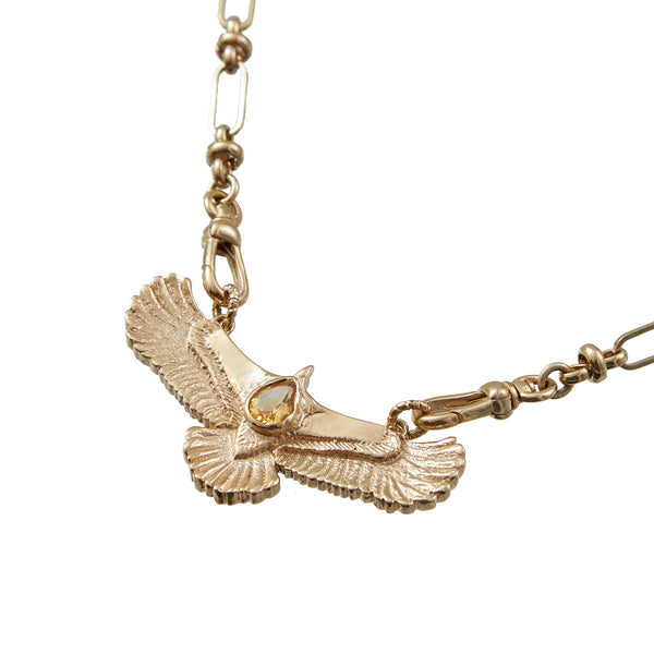 AQUILA Collier Aigle Citrine - Doré 24 cts
