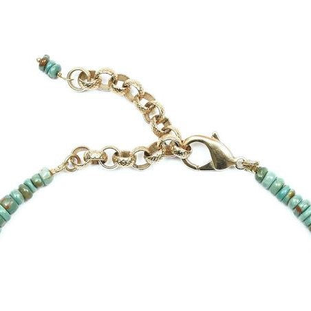 ARIZONA Collier Turquoise tie&dye finition cordon ou chaîne