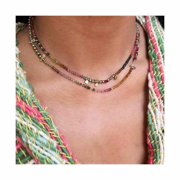 ADOUM Bracelet multi-tours Tourmalines