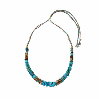 ARIZONA Collier Turquoise tie&dye finition cordon ou chaîne