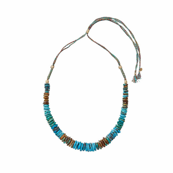 ARIZONA Collier Turquoise tie&dye finition cordon ou chaîne