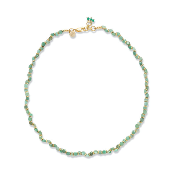 BENGALI Collier Emeraude, Grenat, Citrine - Argent 925 plaqué or