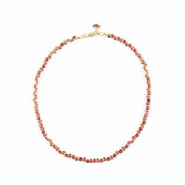 BENGALI Collier Grenat - Argent 925 plaqué Or