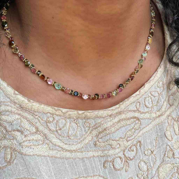 BENGALI Collier Tourmalines - Argent plaqué or