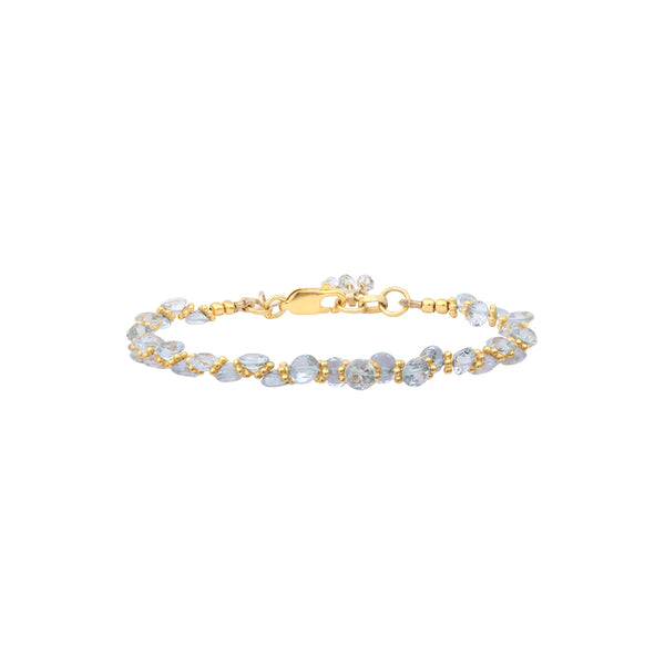 BENGALI Bracelet Topaze - Argent 925 plaqué or 24 cts