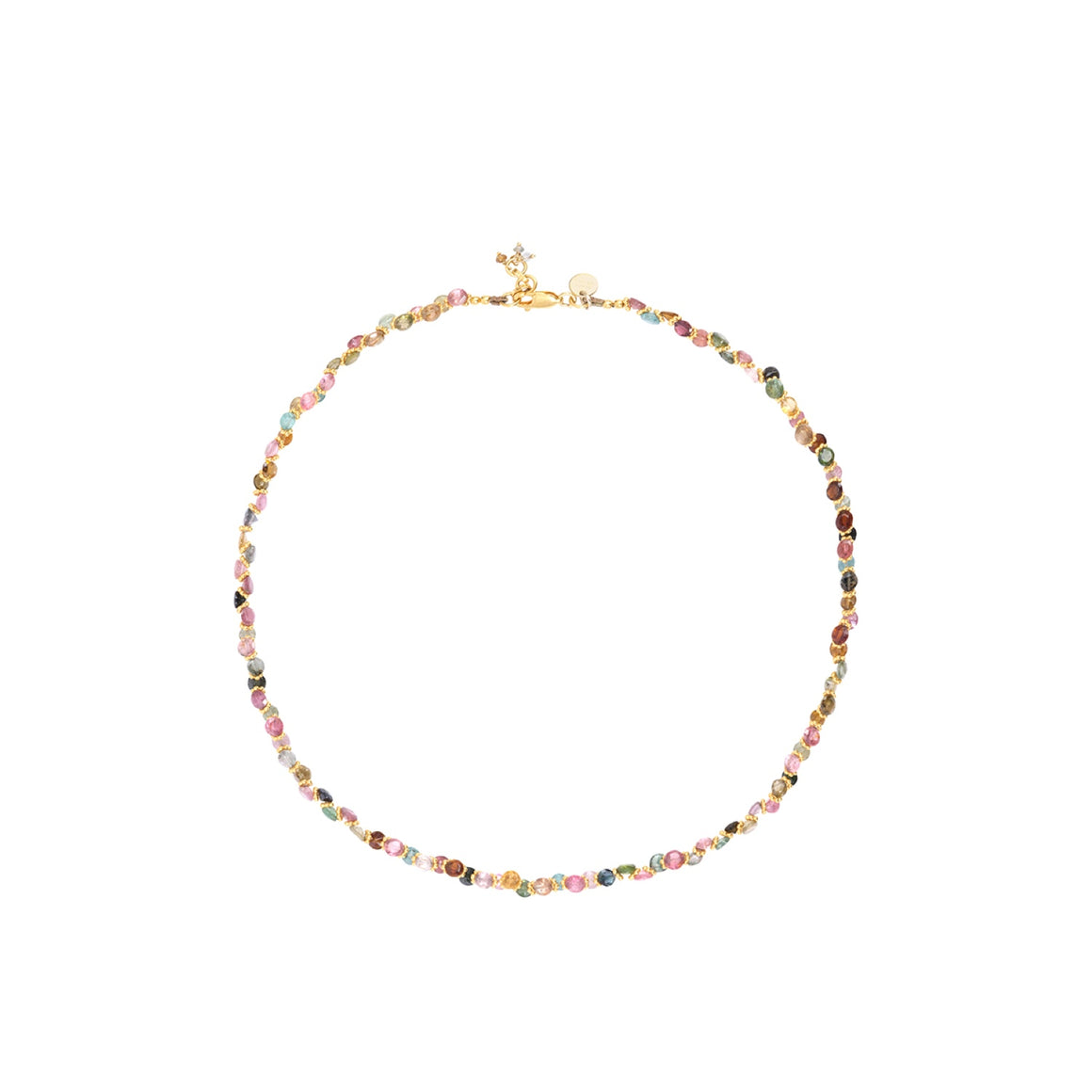 BENGALI Collier Tourmalines - Argent plaqué or 24 cts