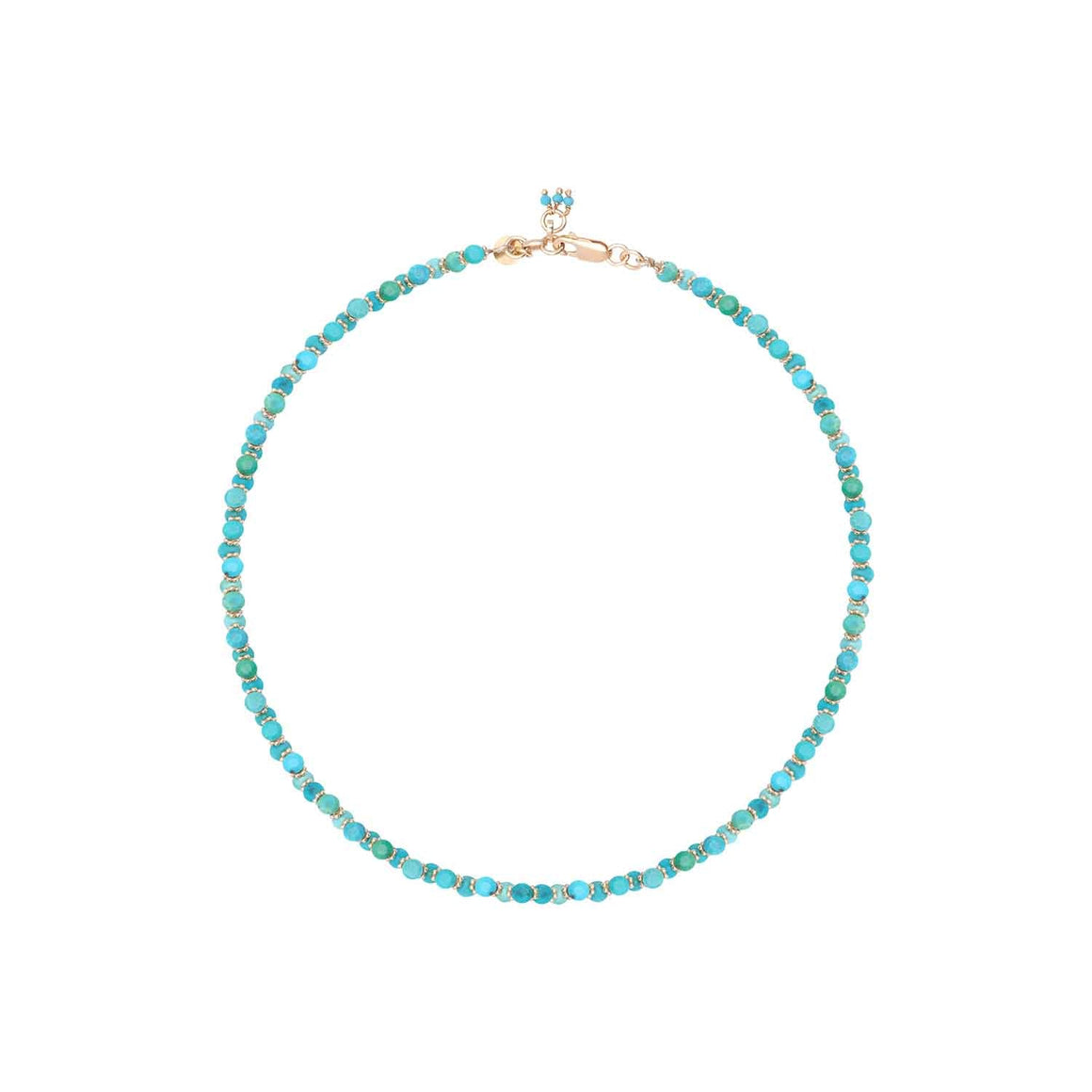 BENGALI Collier Turquoise d'Arizona - Argent plaqué or 24 cts