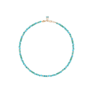 BENGALI Collier Turquoise d'Arizona - Argent plaqué or 24 cts