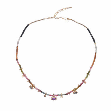BLESS Collier Tourmalines 3 yeux Argent plaqué or