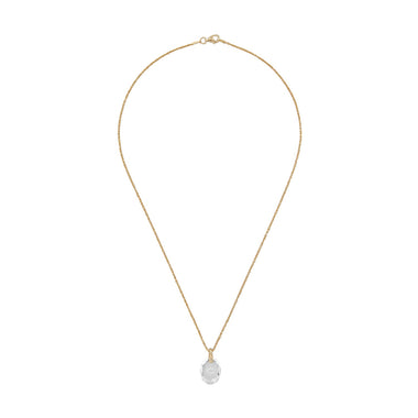 BLESS YOU Collier Œil de protection Cristal de Roche - Argent plaqué or 24 cts