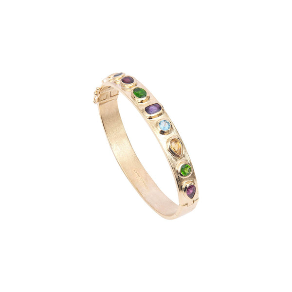 BYZANTINE - Bracelet Multi pierres, Doré 24 cts
