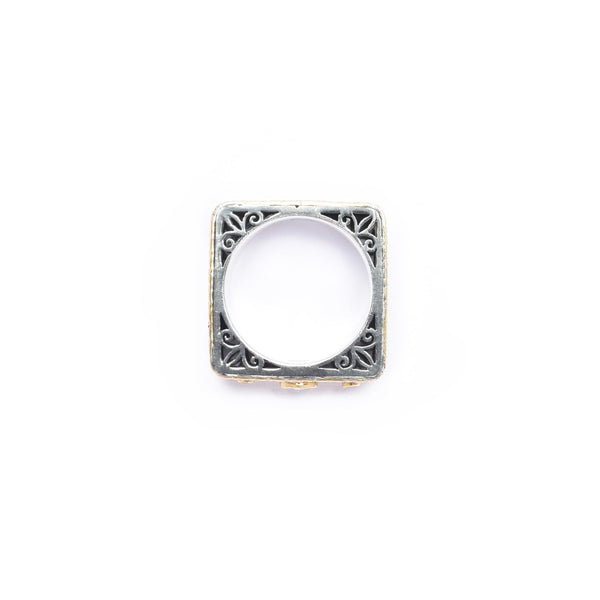 Bague Diamant en Or 750/1000e (18 cts) et Argent 925
