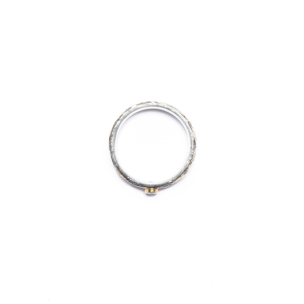 Bague Diamant en Argent 925 et Or 750/1000e (18 cts)