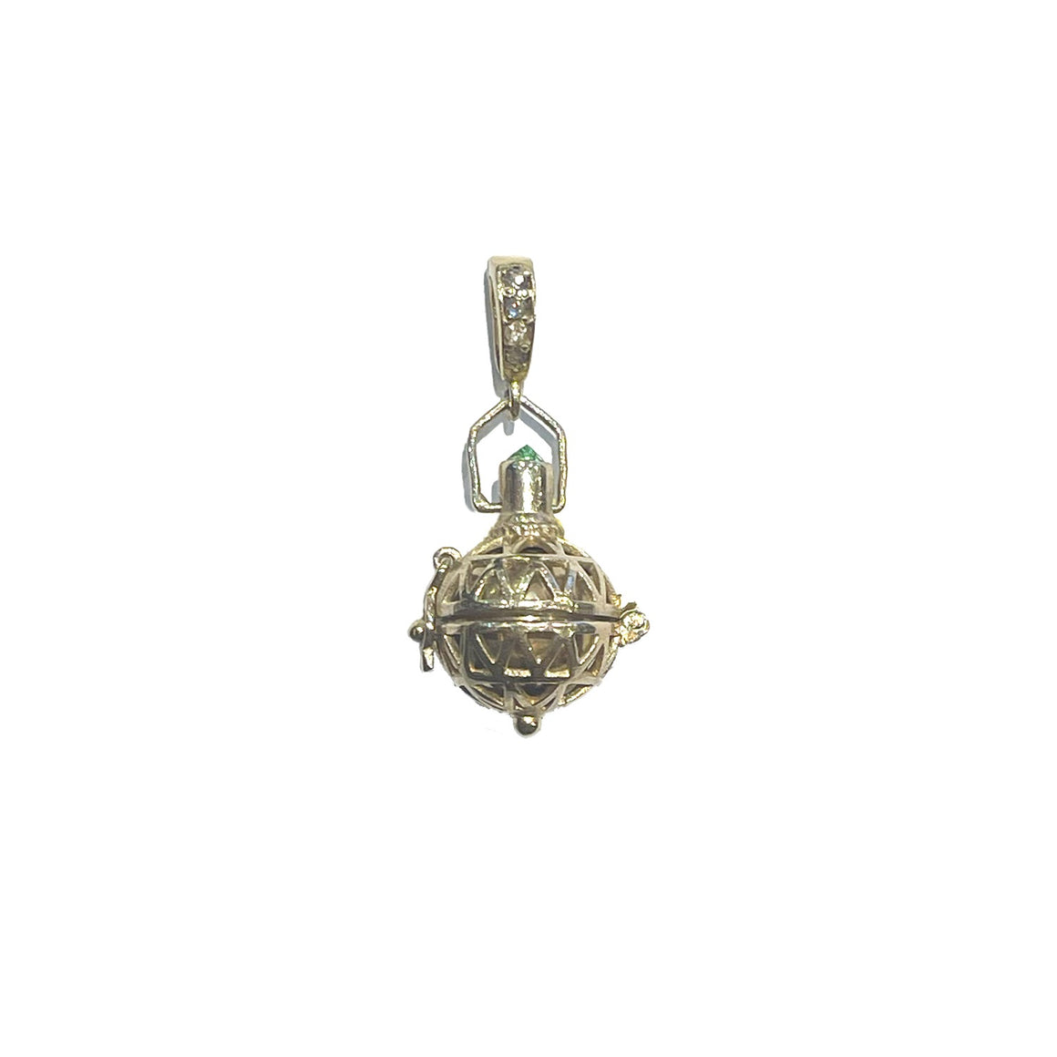 BOLA Charm Argent plaqué or Tourmaline