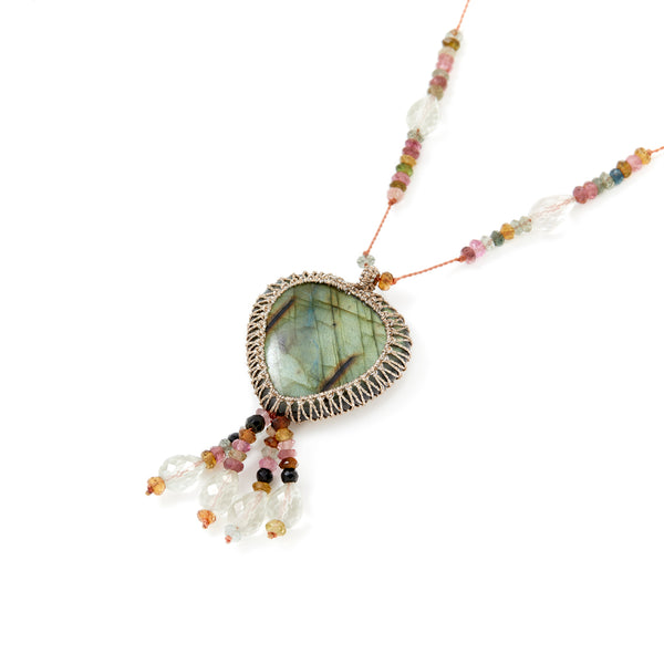 LOVELY collier Labradorite Tourmalines