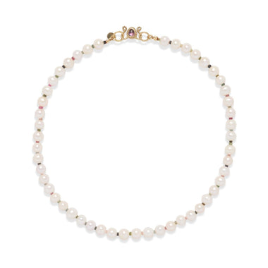 CALYPSO Collier en Perles d'Eau Douce et Tourmalines