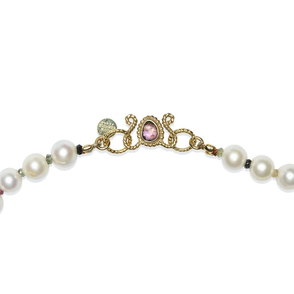 CALYPSO Collier en Perles d'Eau Douce et Tourmalines